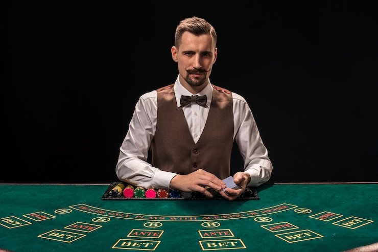 Live blackjack table on angka mistik with real dealer and betting interface